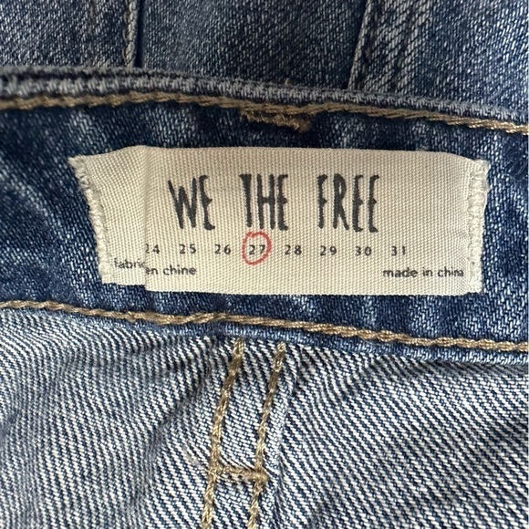 Free People Skirt Denim Mini Blue Casual Fall Cotton Zip Up High Waisted 27 - Picture 5 of 6